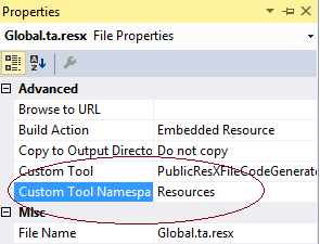 Resource File Namespace